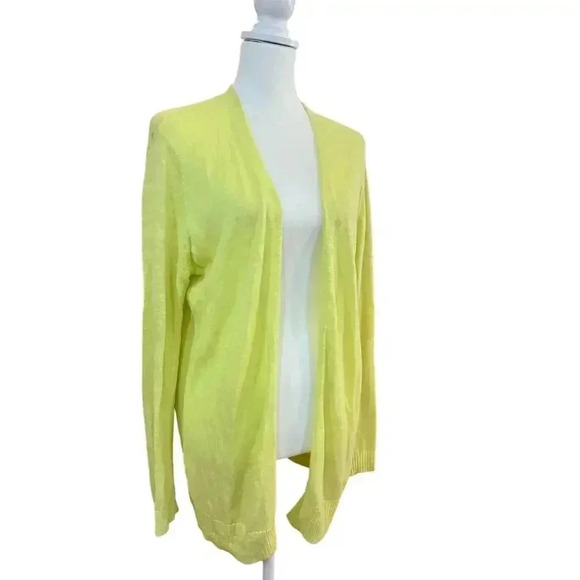 GAP bright yellow cardigan size large - Picture 2 of 5